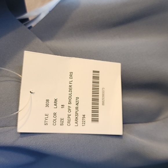 Dessy Collection Off-The-Shoulder Notch Trumpet Gown With Front Slit In … - Picture 11 of 11